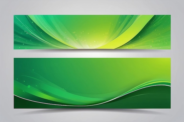 Photo background banners full of colors bright green gradations