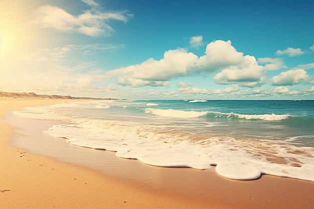 Background of beach with summer items