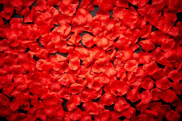 Red Rose Petals Background - Real Roses Petals Backdrop. Floral