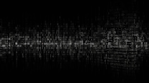 Photo background binary code is in charcoal color