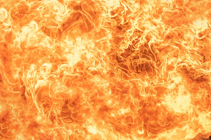 Photo background of blaze fire flame texture