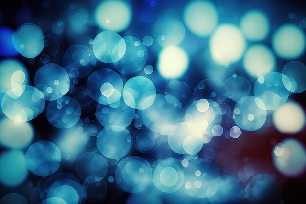 Background in blue bokeh abstraction