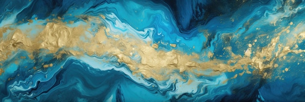 background blue gold marble