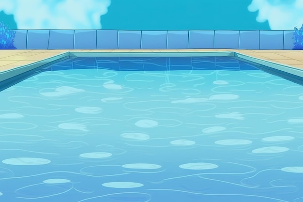 Background Blue swimming pool surface and pool water