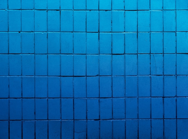 Background of blue tile wall.