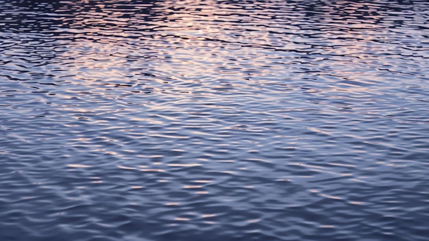 Foto sfondio di superficie d'acqua blu con dolci onde che riflettono la luce l'acqua è calma e tranquilla con una superficie vetrosa liscia