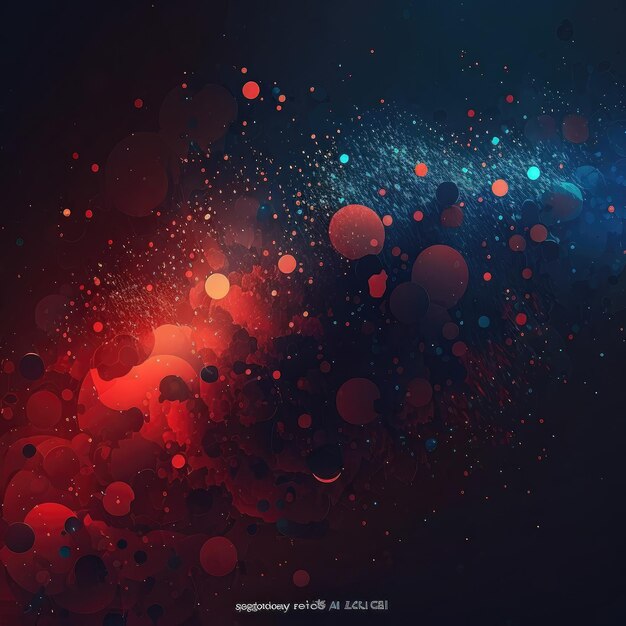 Background bookeh effect light red dark blue futuristic wallpaper AI generated