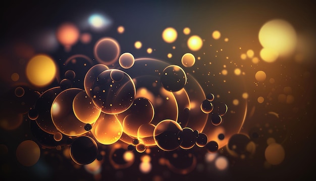 Background bookeh effect light red dark blue futuristic wallpaper AI generated