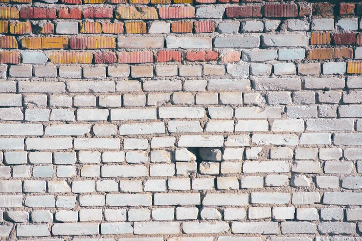 Background Brick old wall with red and white bricks