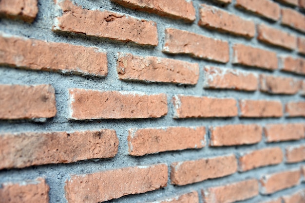 Photo background of brick wall texture. old red brick wall.