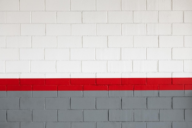 Background of brick wall in white and gray color