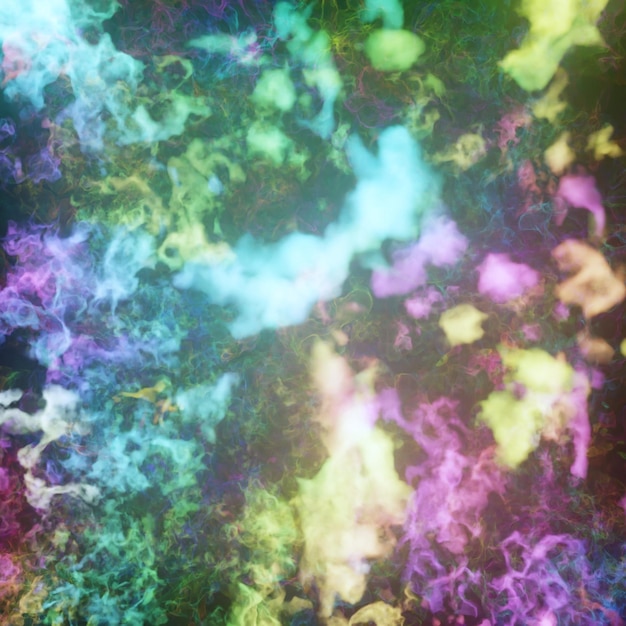 фон из ярких цветных пятен, размытые клубки на темном пятнистом фоне