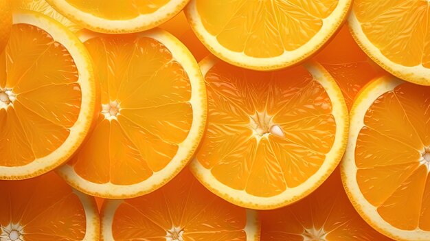 Photo a background of bright and juicy oranges