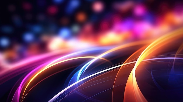 Photo background of bright luminous lines