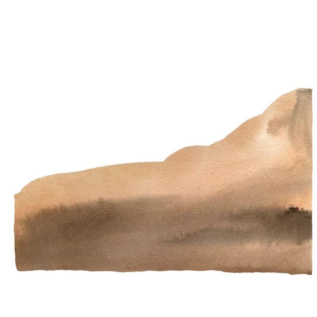 Background brown black horizontal big. A watercolor illustration hand drawn texture. Isolated.