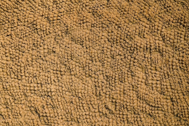 レリーフ石膏の背景の茶色と暗い砂の壁