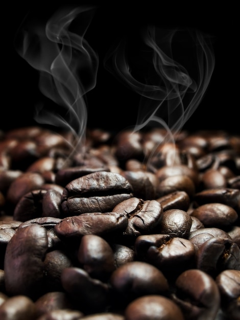 Background of brown roasted coffee beans