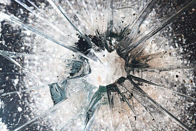 Photo background bullet hole glass abstract crime gun shot