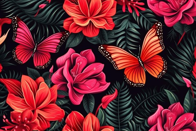 Background of butterflies and natural details