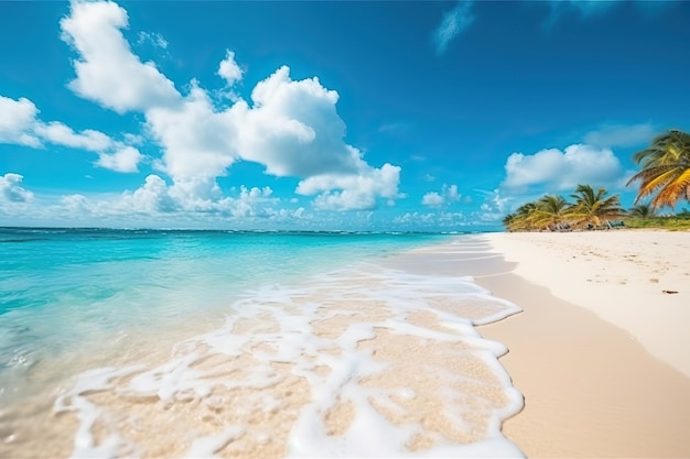 Sfondo di una spiaggia caraibica ia generativa