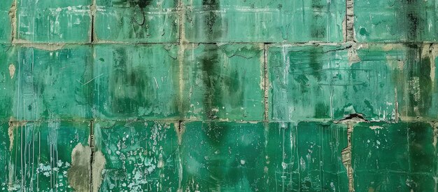 Background of cement wall in green color