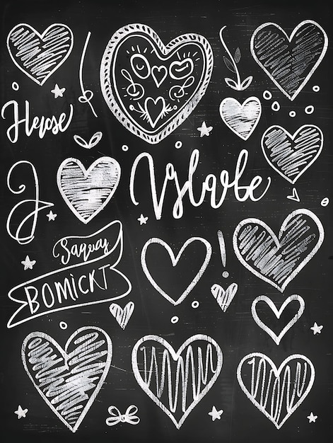 Photo background of chalkboard texture with handwritten quotes inspirational col collage layout nice art