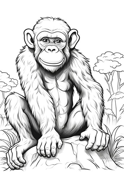 Photo background for chimpanzee