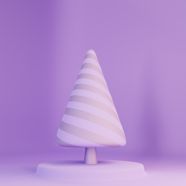 Background christmas tree 3d illustration