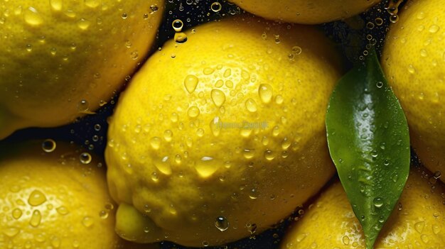 Background citrus lemon fruits