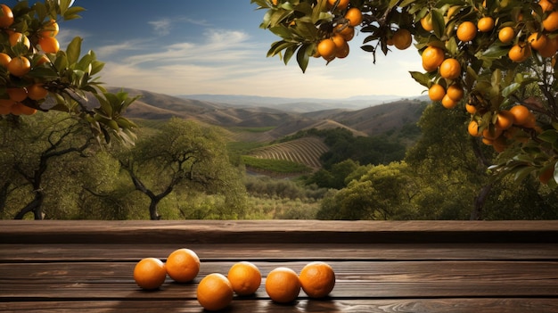 背景の柑橘類