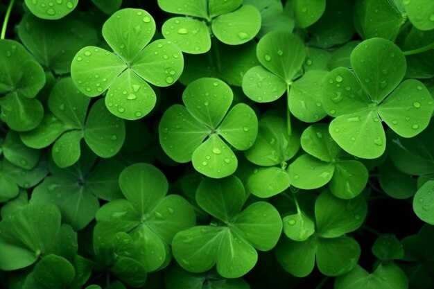 Background close patrick green clover macro up leaf grass nature shamrock luck plant flora