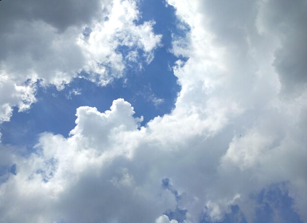 Photo background of clouds and blue sky in summer