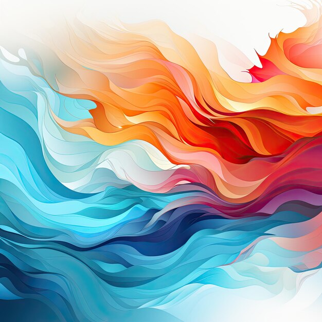 Background color wave elegant vibrant artistic happy ai generative