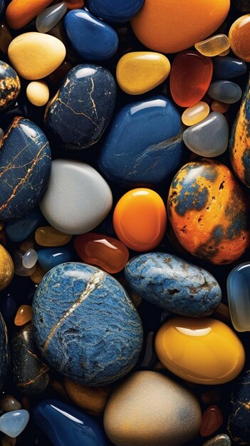 background of colored pebbles