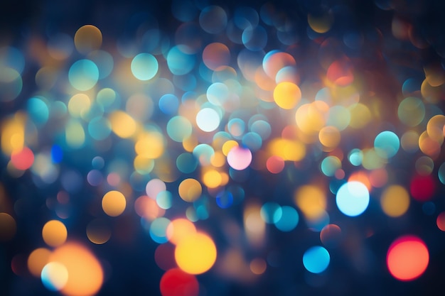 Background of colorful bokeh lights