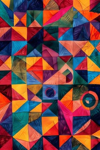 기하학적 모양 을 가진 배경 의 다채로운 패턴
