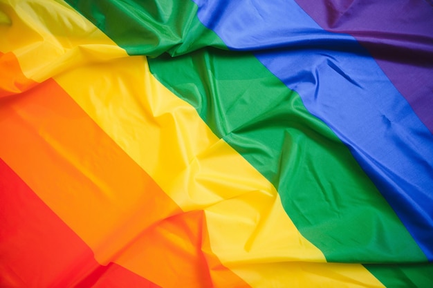 Photo background of colorful rainbow flag