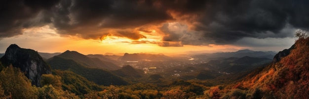 色とりどりの空の背景 美しい夕暮れの空 自然の空の背景 ジェネレーティブ・AI