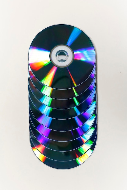 Photo background of compact disks or dvds