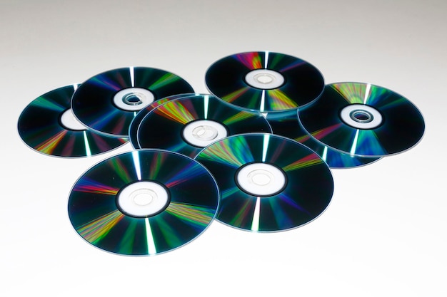 Photo background of compact disks or dvds