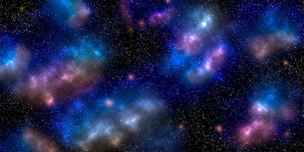 Background concept of nature, sky and stars filled the sky at night. Colorful universe, beautiful