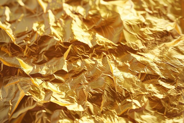 Background crumpled gold leaf gold leaf gold gold metal metal