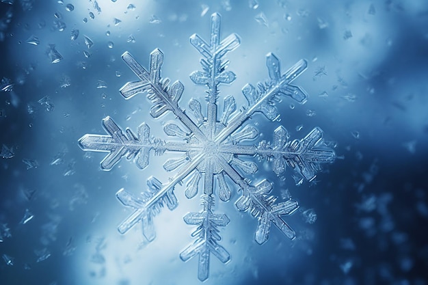 Photo background of cute snowflakes