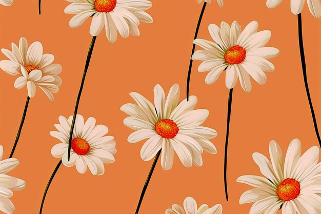 Background of daisy flowers of different colors