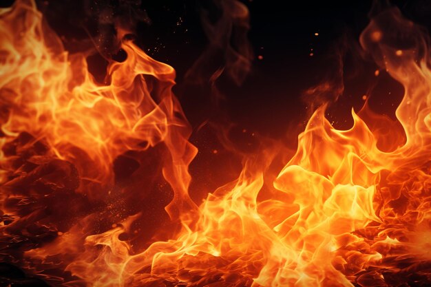 Background of dangerous flames