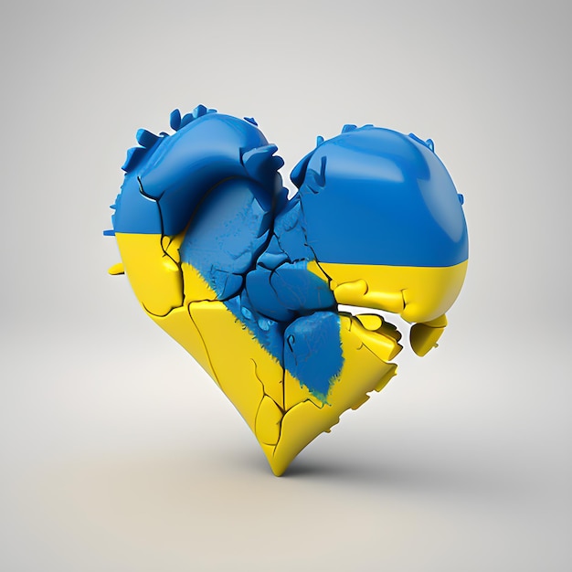 Background design heart Ukraine