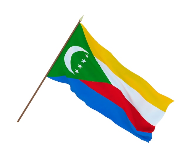 Фон для дизайнеров-иллюстраторов День национальной независимости Флаги Коморских островов