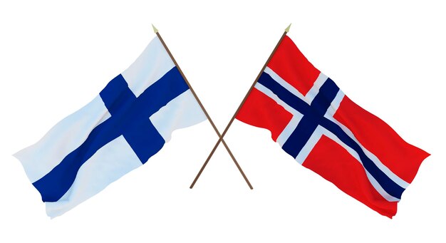 Photo background for designers illustrators national independence day flags finland and norway