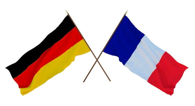 Background for designers illustrators National Independence Day Flags Germany and Saint Martin