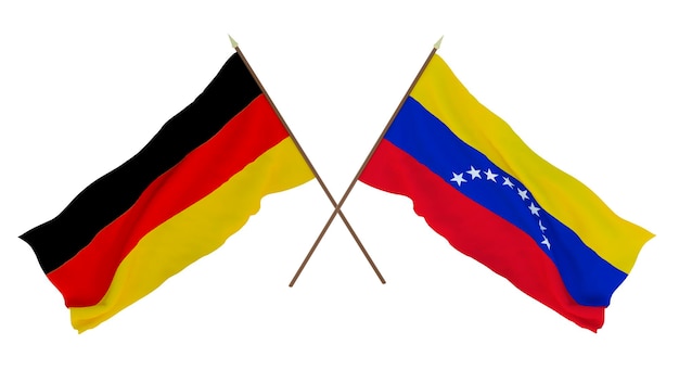 Background for designers illustrators National Independence Day Flags Germany and Venezuela